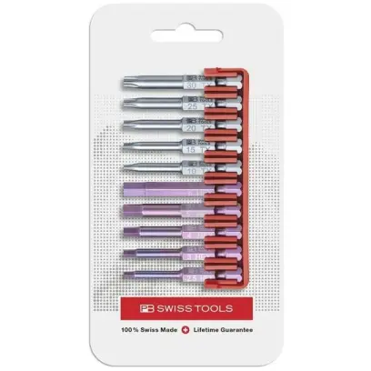 Přesné bity 1/4" PB Swis Tools PB E6.704 CN - sada 10 ks v praktickém držáku (PBS7610733293759), PBS7610733293759
